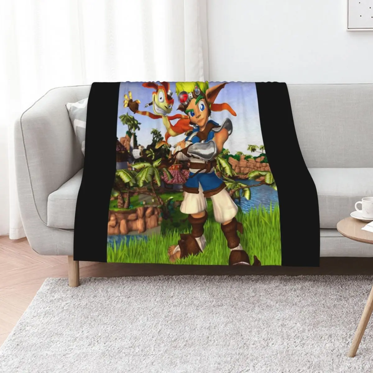 Jak and Daxter: The Precursor Legacy 2 Throw Blanket Luxury Throw Custom Decoratives Vintage Thermal Plaid on the sofa Blankets