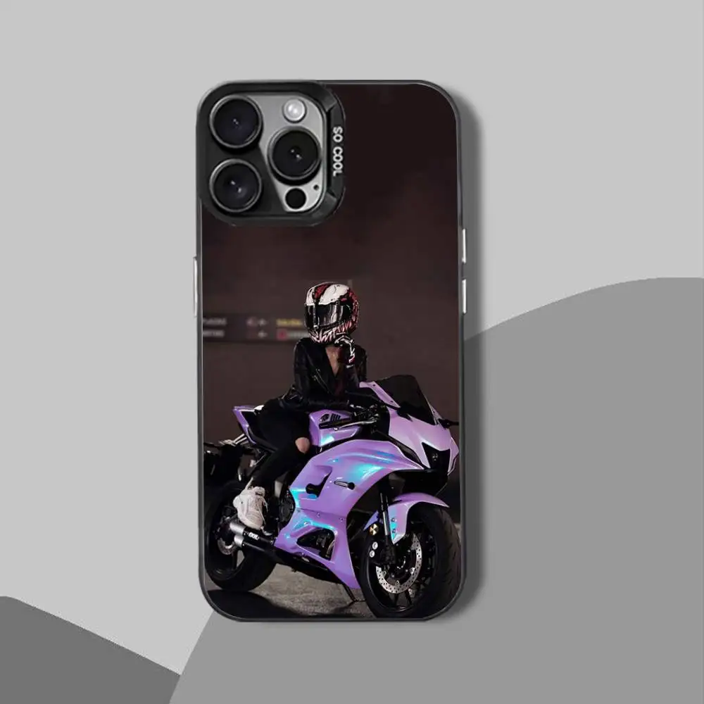 حافظة هاتف رائعة D-Ducati Panigale V4 لهاتف iPhone 15,17,12,14,13,16,11,Mini,Max,Air,Plus,Pro,E غطاء حماية أسود