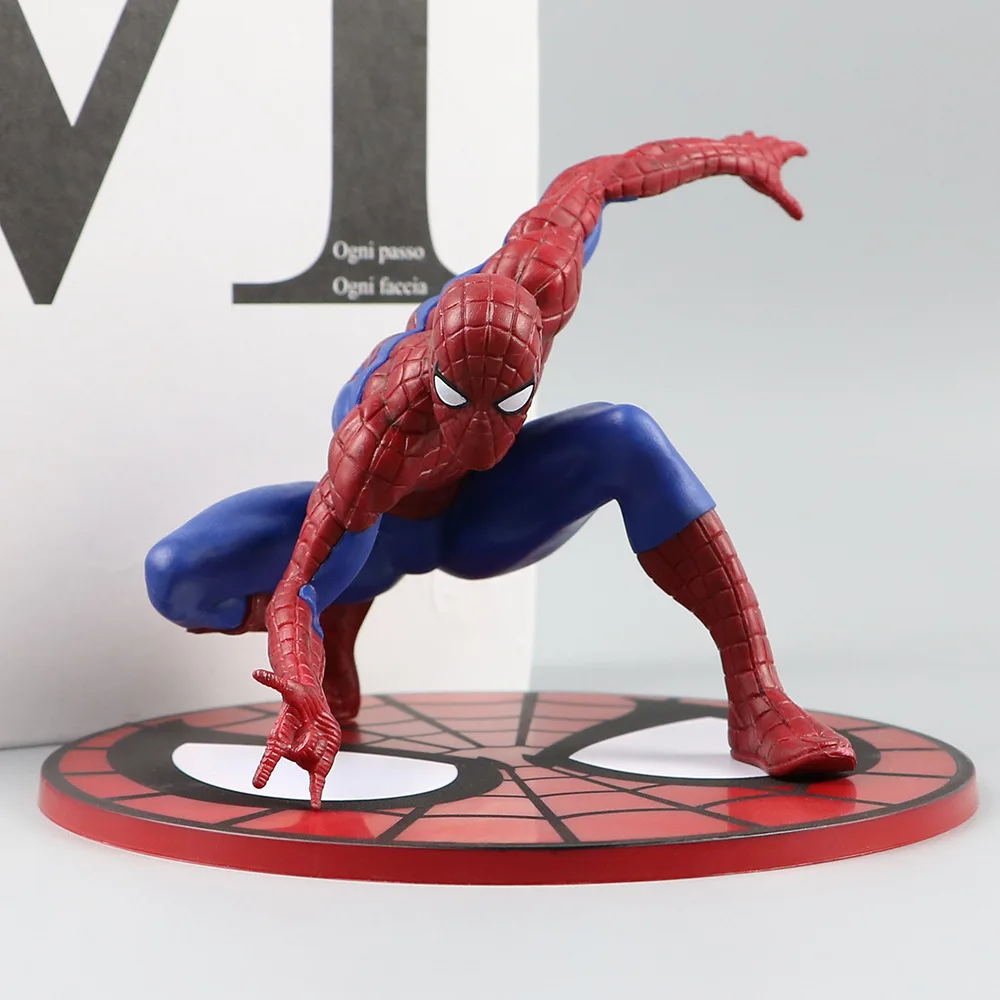 

Disney Anime Marvel Avengers Spiderman Figure Action With Base Toys Dolls Collect Birthday Gifts toys for Kids Boys model Toy