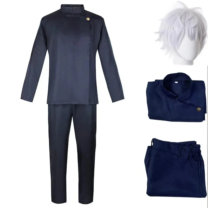 

❤2026❤ Gojo Satoru Cosplay Costume High School Uniform Suit Halloween Costume Men Adult Gojo Satoru Full Set❤