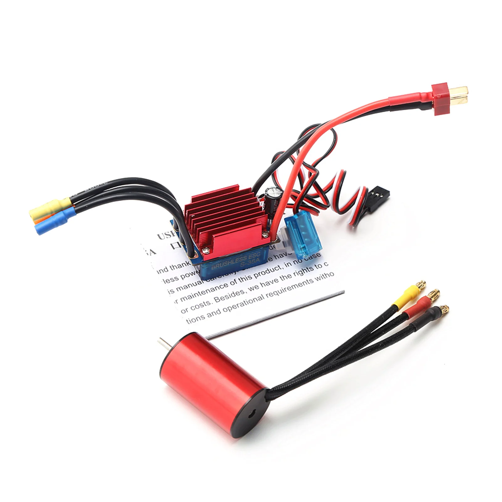 

S2440 2440 Brushless Motor 4600KV 35A Brushless ESC Electric Speed Controller Replacement for Traxxas HSP Wltoys 1/16 1/18 RC Tr