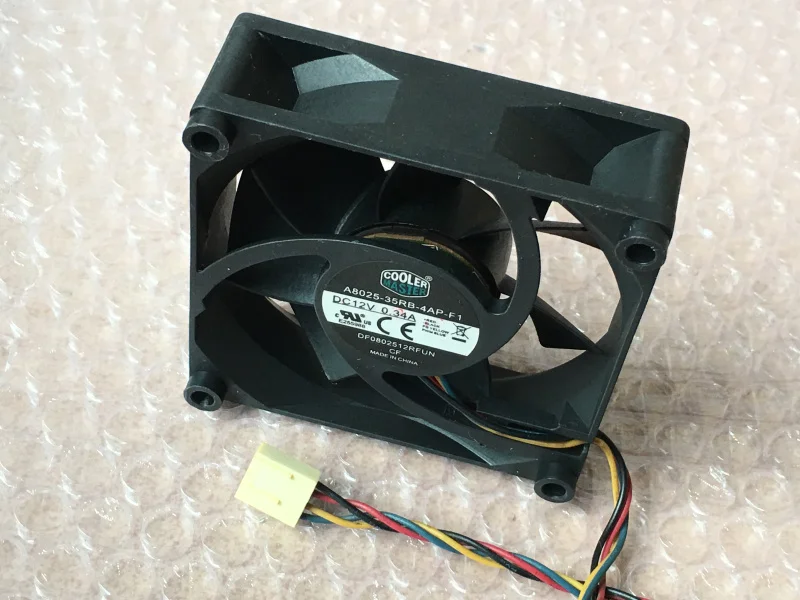 Cooler Master A8025-35RB-4AP-F1 DC 12V 0.34A 80x80x25mm 4-Wire Server Cooling Fan