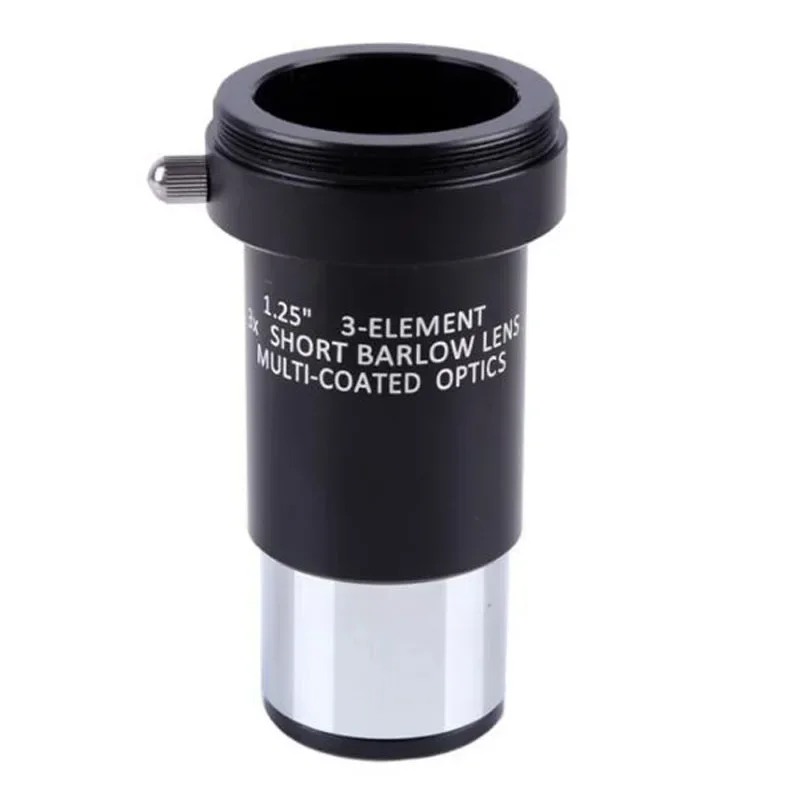 1.25 inch 3-ELEMENT Full Metal 3X Short Barlow Lens M42 Thread Multi-Coated Optics Astronomical Telescope Eyepiece Accessories