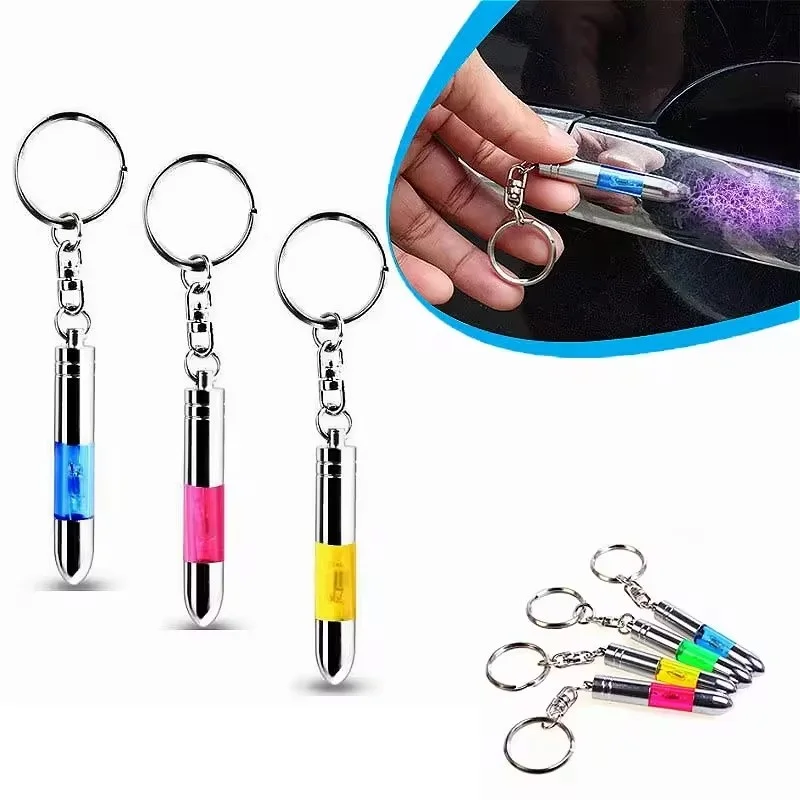 Portable Car Anti-static Key Rings Electrostatic Eliminator Discharger Static Rod Illuminated Key Chain Car Accessories