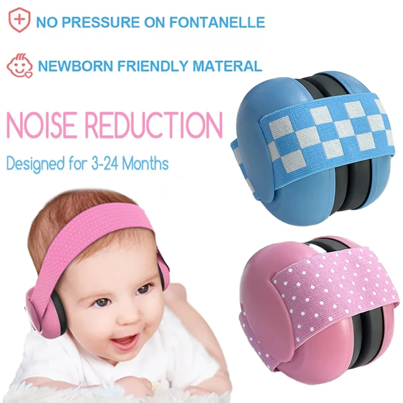 Baby Head rope type Earmuffs Protection Comfortable Muffs Prevent Hearing Damage&Improve Sleep Adjustable Elastic Headband