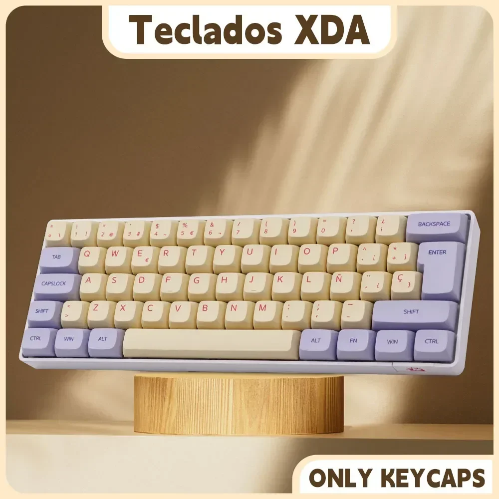 Spanish Nordic Language Key Caps AZERTY Keycap QWERTZ PBT Keycaps XDA Profile ISO Layout  for Cherry MX Mechanical Keyboard