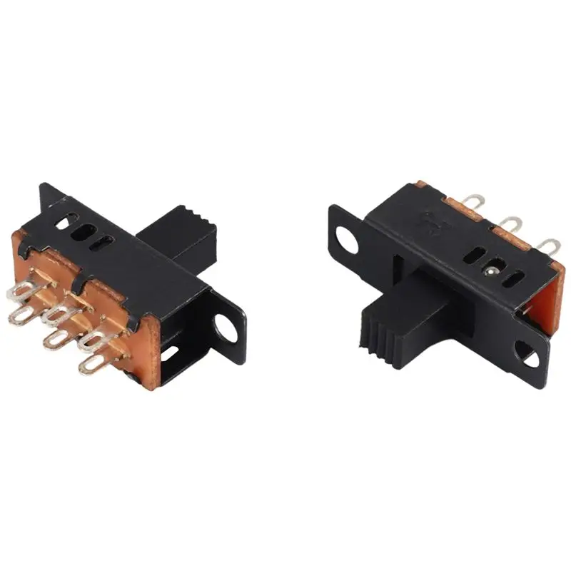 A93Z 10 X DC 0.5A 50V 3 Position 2P2T DPDT Panel Mount Slide Switch SS23D32