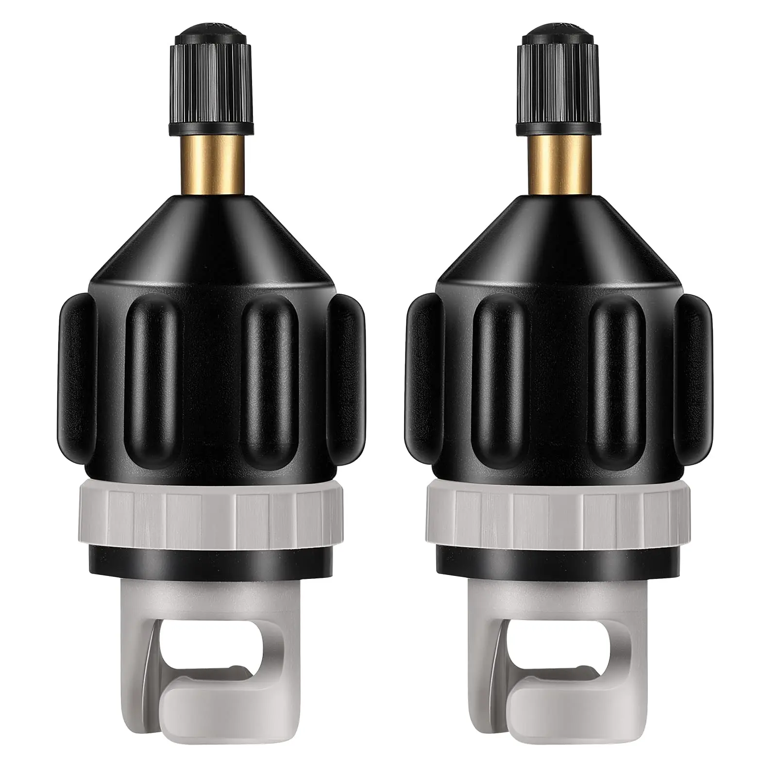 2-teilige Adapter, Bootspumpenadapter, Luftventil für Paddle-Boards, Kupfer- und Gummimaterial, auslaufsicher, leicht, tragbar, für Kanu, Kajak, Schlauchboot, Schwimmboot