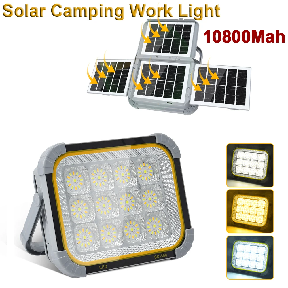 

Solar Camping Work Light Solar Light Solar Floodlight Solar Charging Energy Saving Outdoor Portable LED Spotlight Solar