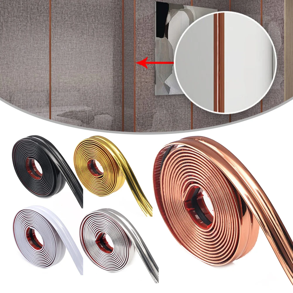 5 Meter Household Wall Sealing Strip Tape Seam Sticker Wall Edge Banding Soft Line Self-Sticker Wall Corner Line Waist Decorate