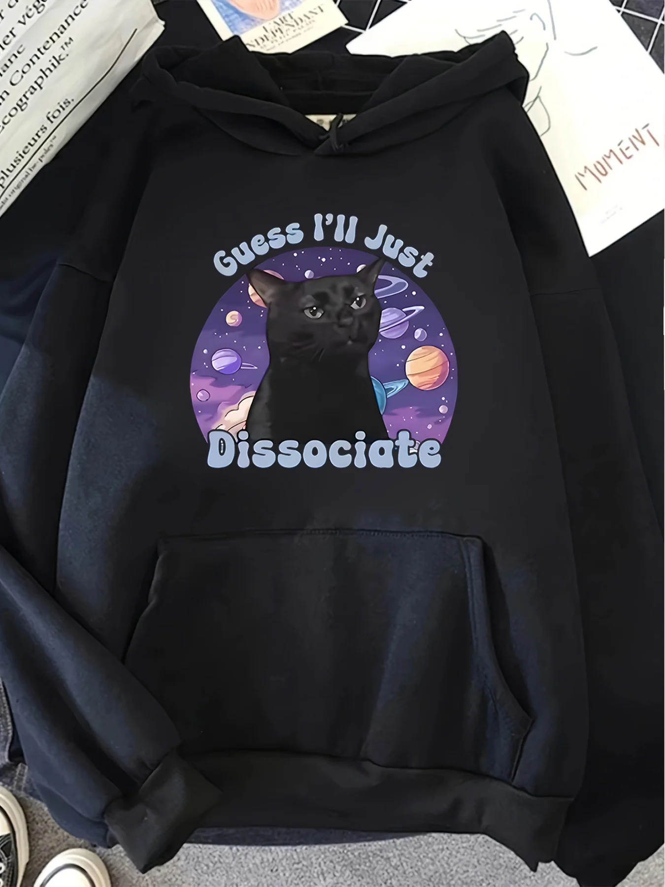

Men's Funny Cat Hoodies Men and Women Long Sleeve Sweatshirt Pullover Streetwear Retro Hip Hop Tops Autumn Winter Clothing