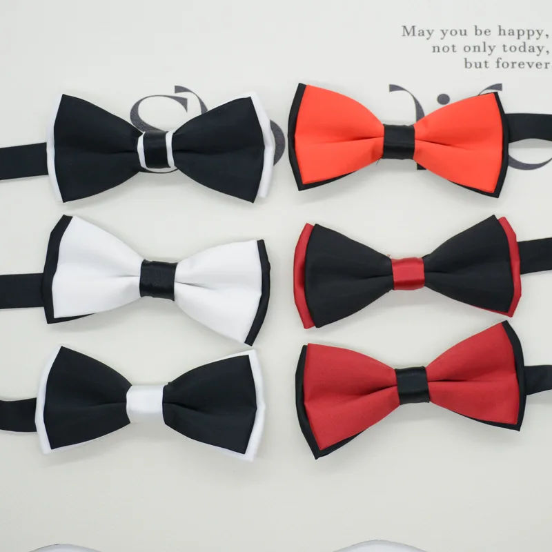 

Adult Size Bowtie For Men Formal Business Gentleman Polyester Solid Bowknot Student Groom Best Man Neckwear Butterfly Bow Tie