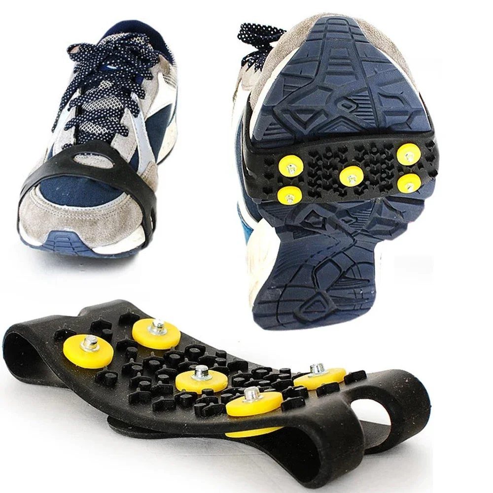 

5-Stud Crampons for Snow and Ice Hiking Climbing Anti-slip Covers for Shoes Women Men Snow Boots Non-slip Ice Gripper Spikes