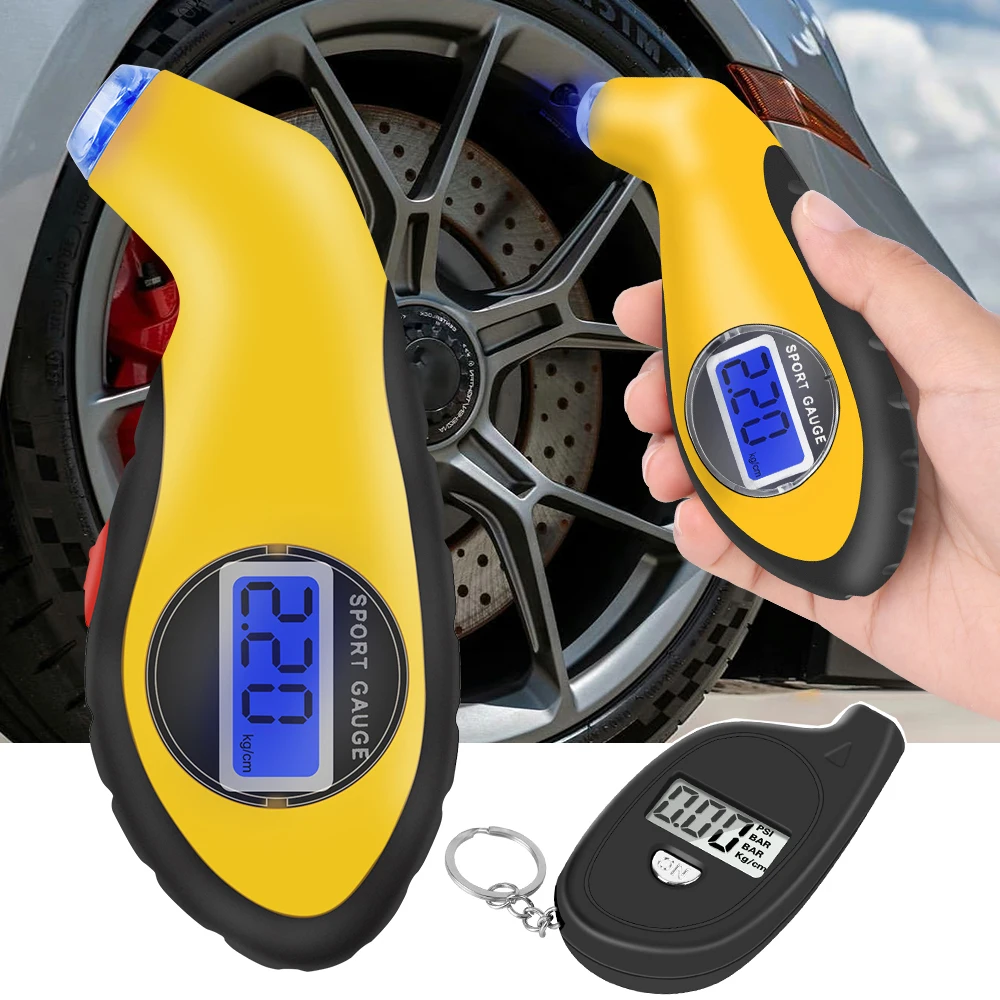 Test For Auto Car Motorcycle Tyre Pressure Gauge Meter Car Tire Manometer Barometers Tester Diagnostic Tools Electronic Digital