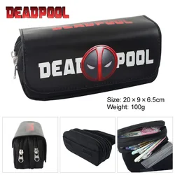 Deadpool Pen Bag Wallet  Superman Large Capacity Double Zip Pencil Bag School  Stationery Educational Supplies for Kids