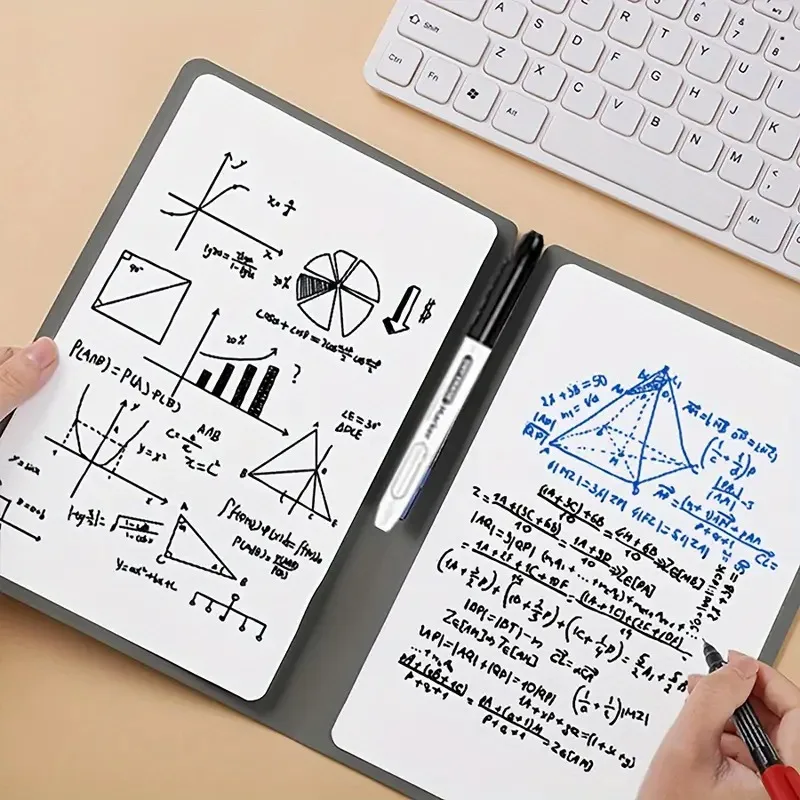 1-delige herbruikbare whiteboard-notitieboekjesset met whiteboard-pen Wisdoek Lederen memoblok Wekelijkse planner Draagbaar stijlvol kantoor