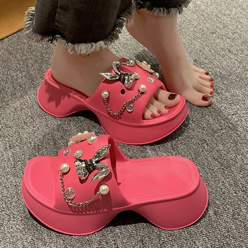 Women Summer Slippers EVA Clogs Sandals Outdoor Vacation Garden Shoes Non-Slip Slides Flip Flop Platform Casual Shoe Female