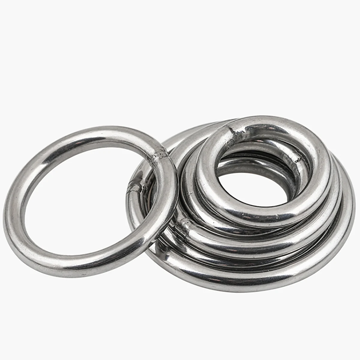 304 Stainless Steel Heavy Duty Welded Round Rings M3 M4 M5 M6 M8 M10 Solid O Ring Rigging Marine Boat Hammock Yoga Hanging Ring