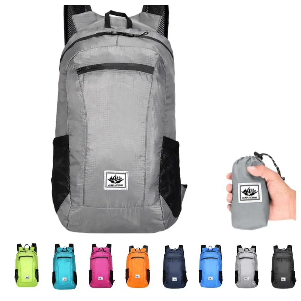 Large Capacity Foldable Backpack Waterproof Folding Mountaineering Bag Oxford Cloth Sports Knapsack Lightweight Nylon Bag Women
