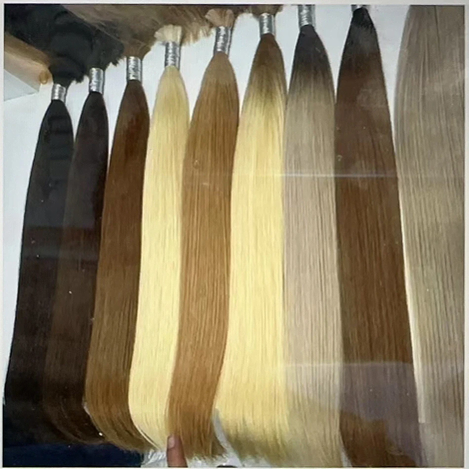 All'ingrosso capelli umani sfusi senza trama 99J # capelli vietnamiti vergini Remy capelli lisci Bulk 18-30nch 100% vera estensione dei capelli naturali