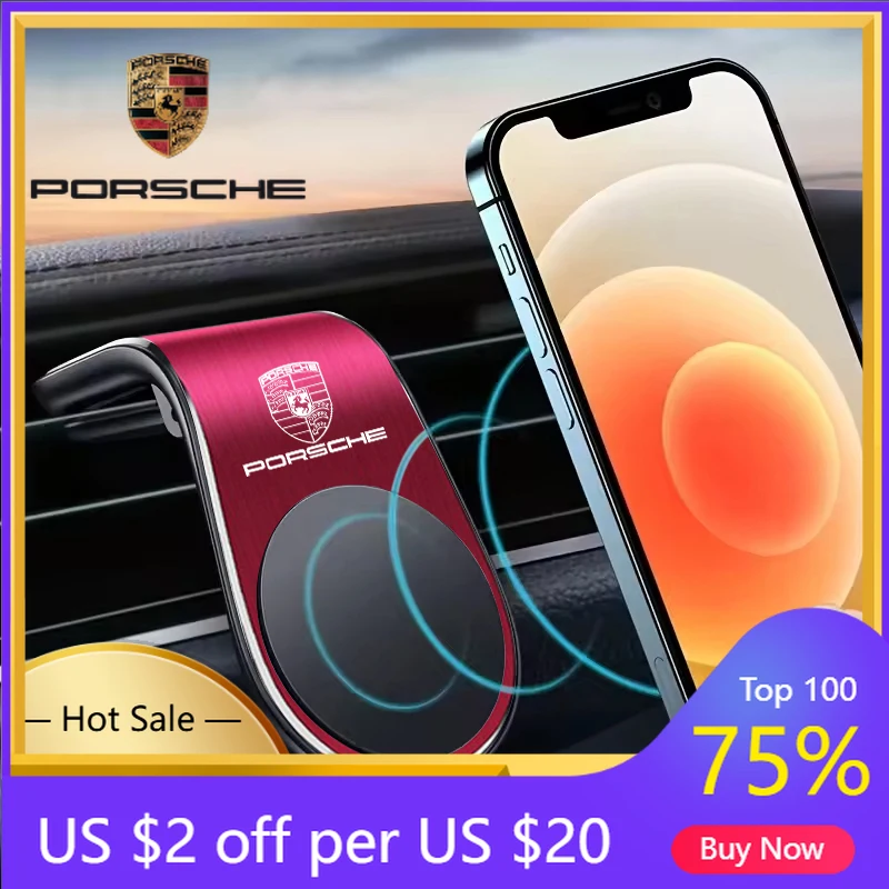 

Car Sticker For Porsche Cayenne Panamera Macan 911 Magnetic Attraction Car Phone Holder Metal Cell Stand For Porsche Panamera Ca