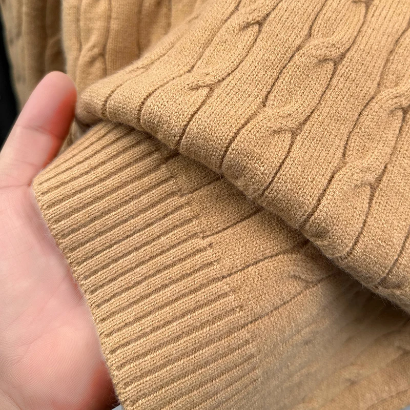 Hochwertiger Herbst-Winter-Pullover Luxusmarke Klassischer Paul Pony Bestickter Herren-Rundhalspullover Lässiger Jacquard-Strickpullover – Detail 29
