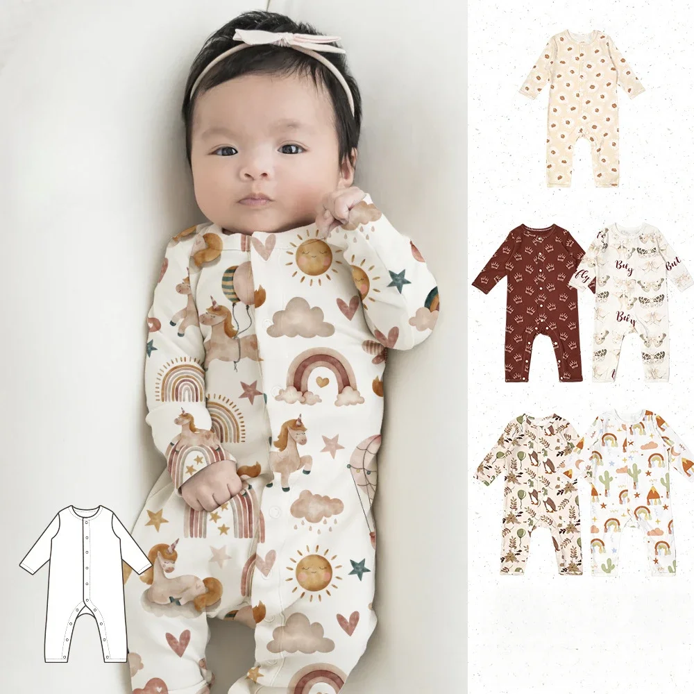 

Cotton Cartioon Baby Rompers Jumpsuit Toddler Baby Sleeping Bag Outside Newborn Baby Clothes Climbing Suit Bodysuits