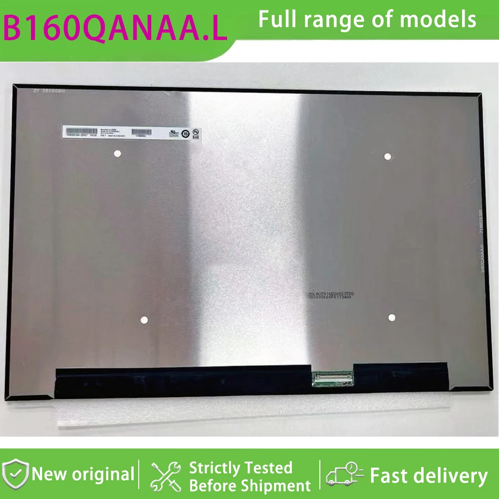 B160QANAA.L 16.0 Inch Wqxga 10 Aspect Ratio Ips Grade Lcd Display Panel Matte Non-touch  180hz Refresh Rate for Laptop