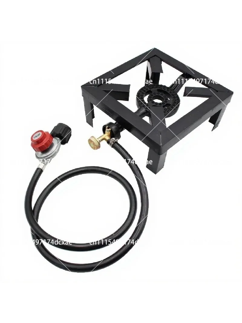 Heavy Duty Cast Iron Propane Burner with Stand Outdoor High Power Gas Cooker for Camping Backyard