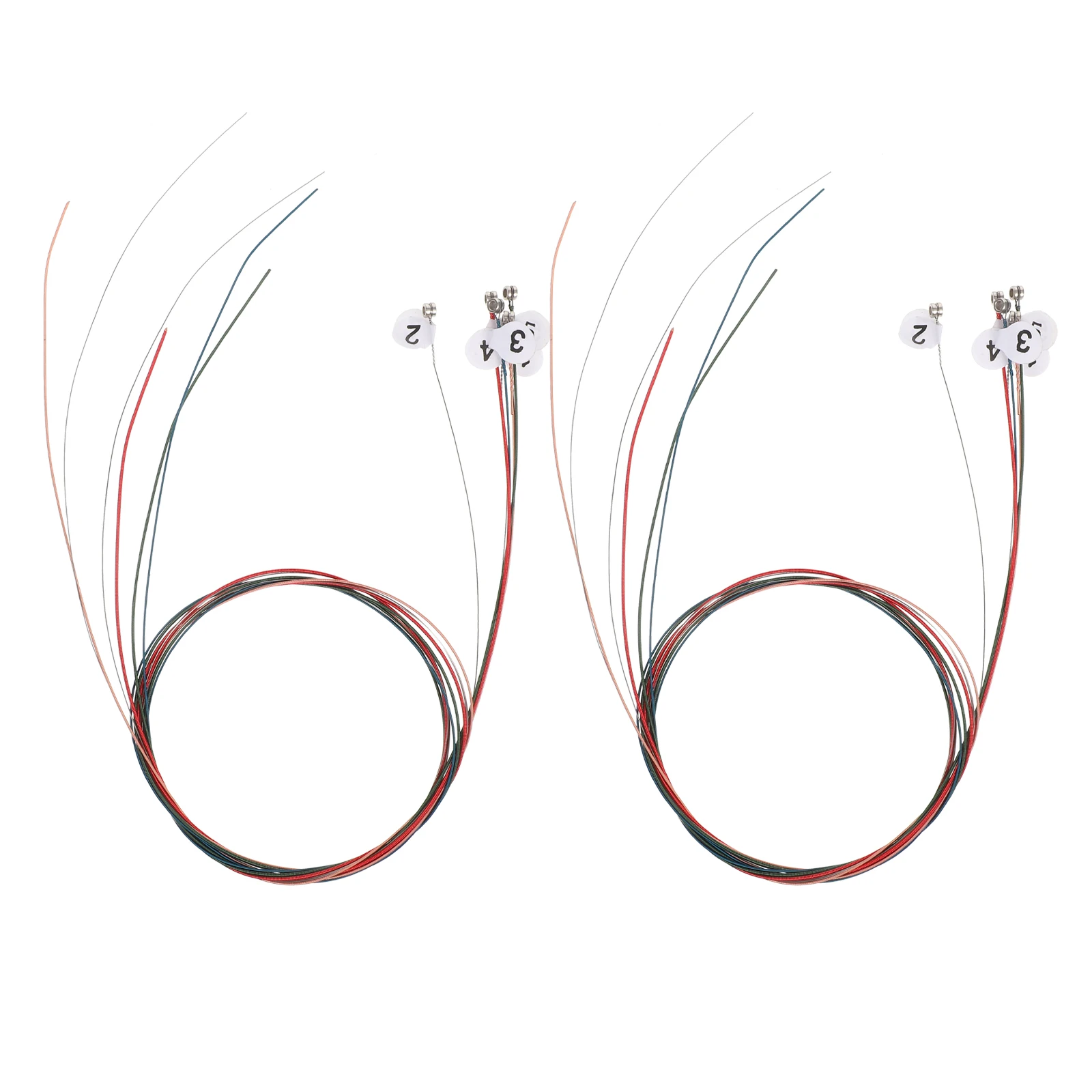 2 مجموعات الملونة الشعبية الصوتية سلاسل الغيتار الصلب سلسلة استبدال ل باس الآلات الموسيقية العالمية إصلاح الصيانة