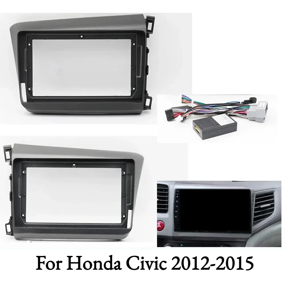 

9Inch Android Car Radio Frame for Honda Civic 2012-2015 | 2 Din MP5 Player Dash Cover Trim | Head Unit Fascia Installation Kit
