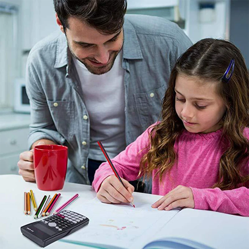 Calculadora Científica com 240 Funções e Tela de 2 Linhas, Multiuso, Portátil, Estudante, Ensino de Matemática