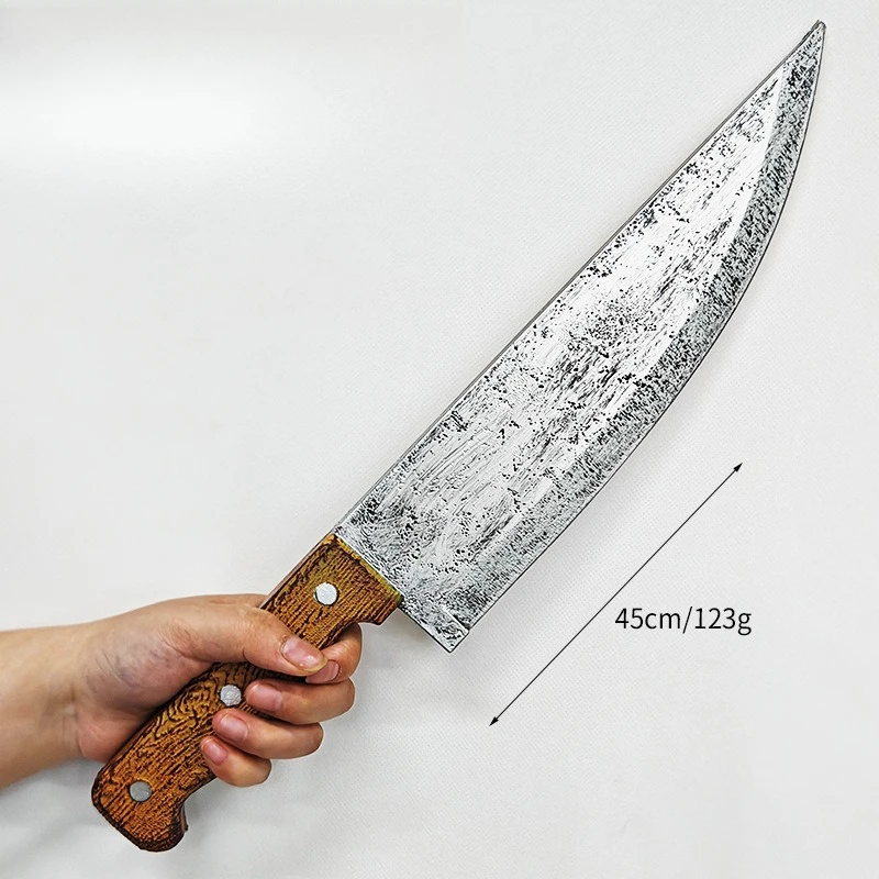 45cm/17.72in Moonlight Heart Panic Michael Knives Dagger PU Pointed Knife Toy Weapon Model Cosplay Prop Desktop Collectible Gift