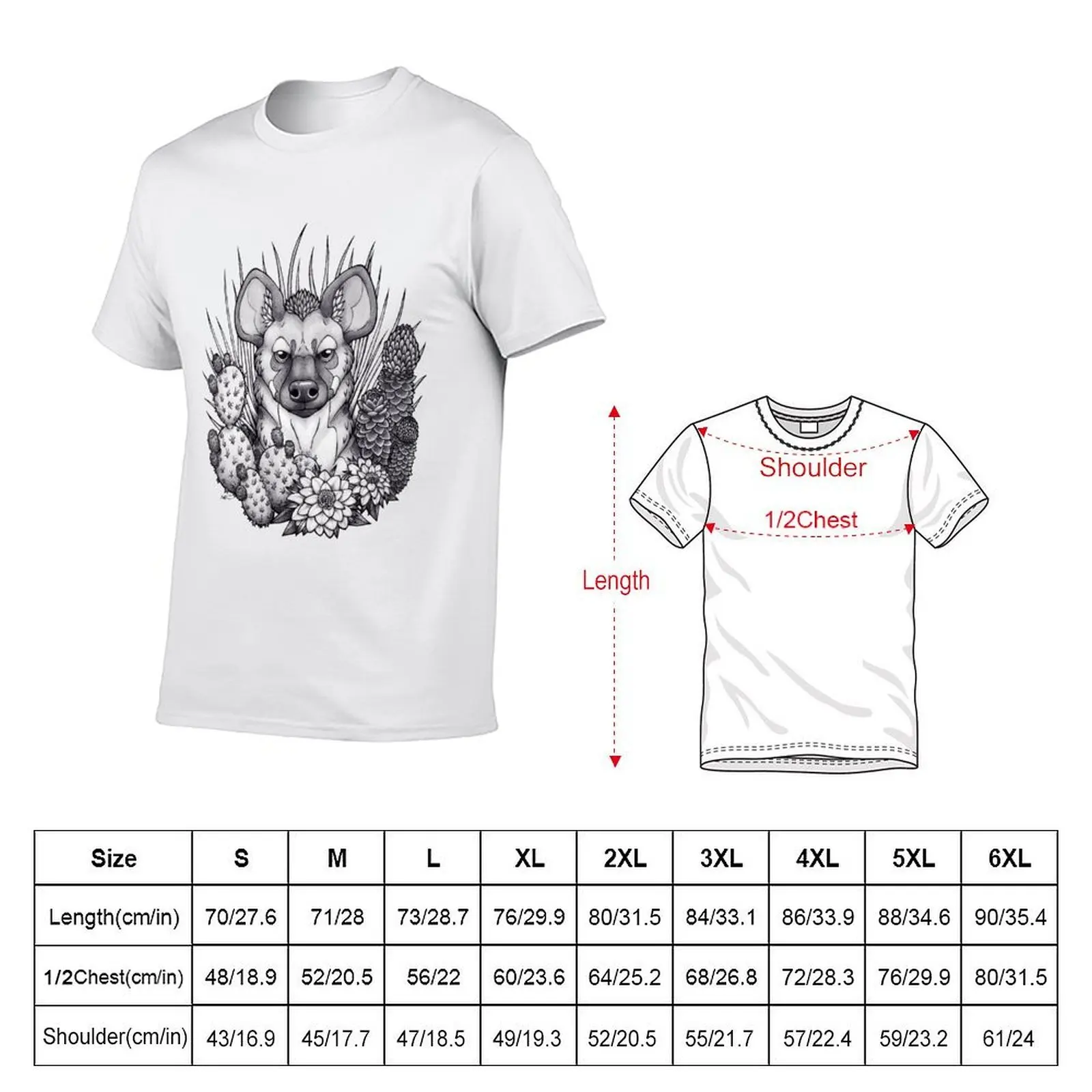 Hyena & Arid Plants T-Shirt t shirt man cotton man t shirt summer T-Shirt