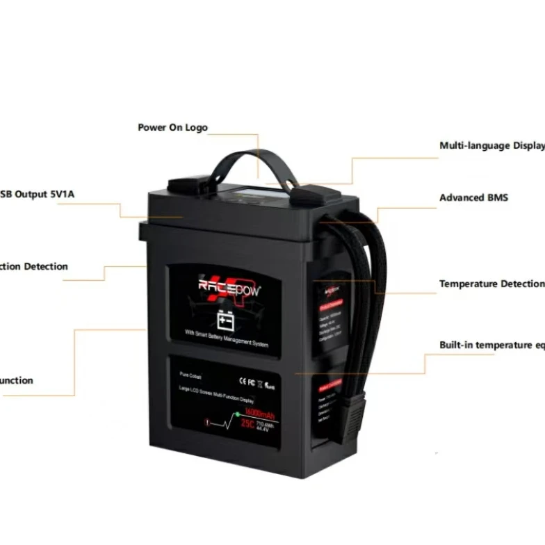 Racepow 22000mAh 12S 14S Smart Battery 22Ah 25C Lipo Battery for 16L 20L Agriculture  Smart Battery Pack