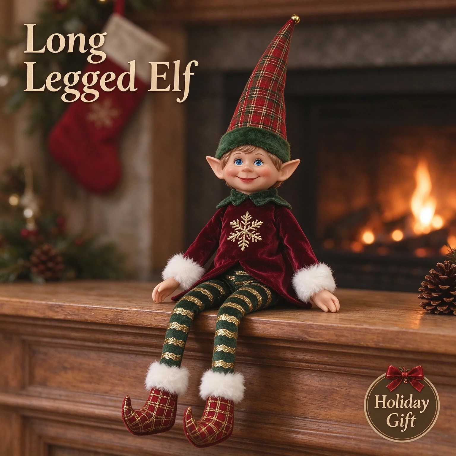 Christmas Fabric Elf And Clown Doll Ornaments - Male & Female Holiday Scene Decorations for Home Decor Wholesale Gifts