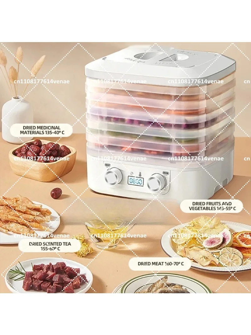 5-Tier Food Dehydrator Machine for Fruits Vegetables, Household Jerky Dryer with Adjustable Temperature