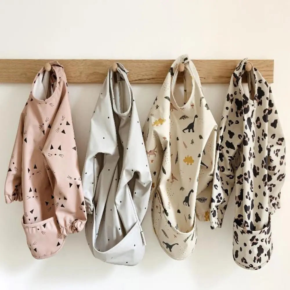 

Мягкий водонепроницаемый фартук-нагрудник с длинными рукавами для малышей, машинная стирка, защита от загрязнений, регулируемый, полное покрытие, для детей 6-54 месяцев