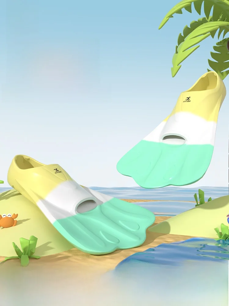 silicone-duck-palm-swimming-fins-adult-professional-training-diving-frog-shoes-short-fin-for-freestyle-and-stroke