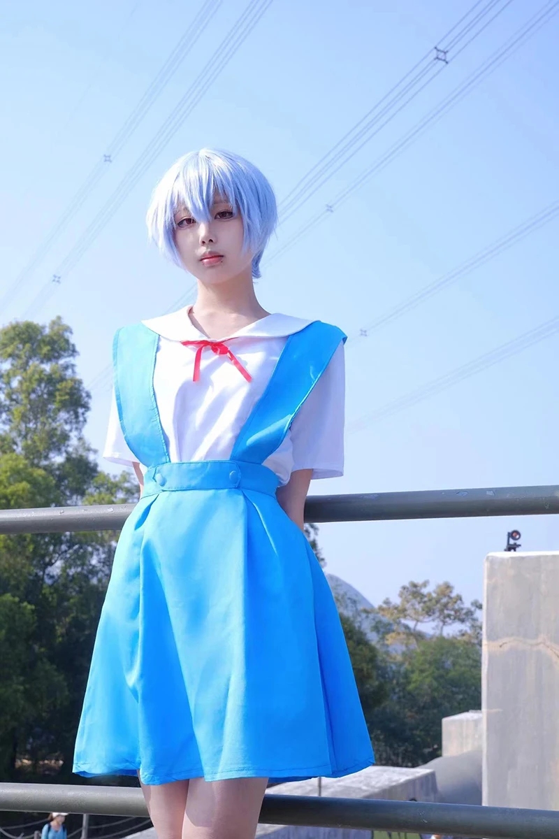 Anime New Evangelion Schuluniform Asuka Langley Soryu Cosplay Rei Ayanami Kostüm Mädchen Frauen Kleid Damen sexy Loli Kleidung