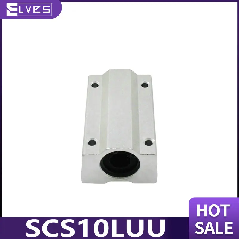 New ELVES SC10LUU SCS10LUU 10mm long type Linear Ball Bearing Block CNC Router with LM10LUU Bush Pillow Block Linear Shaft CNC