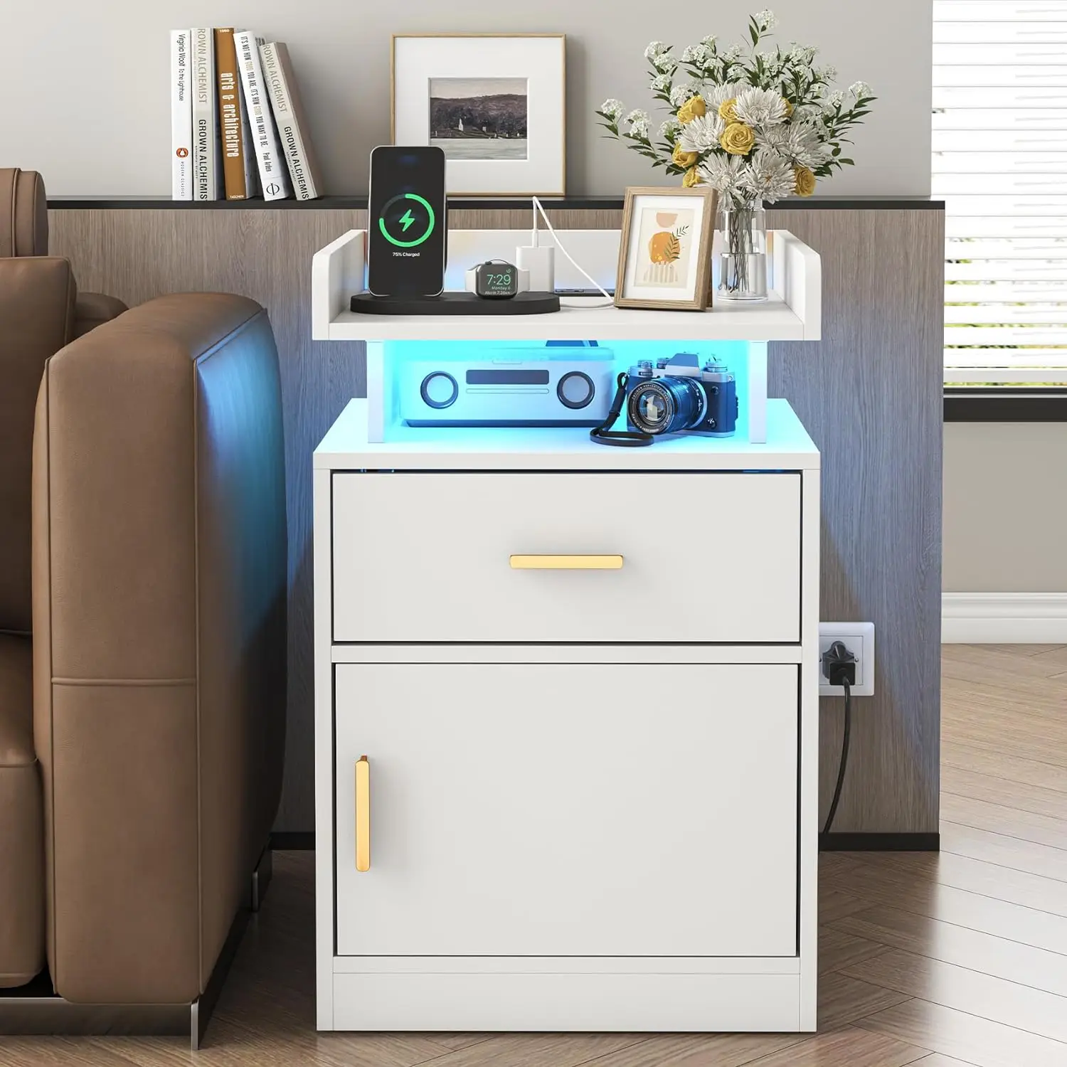 

Solid Wood Modern Bedside Table