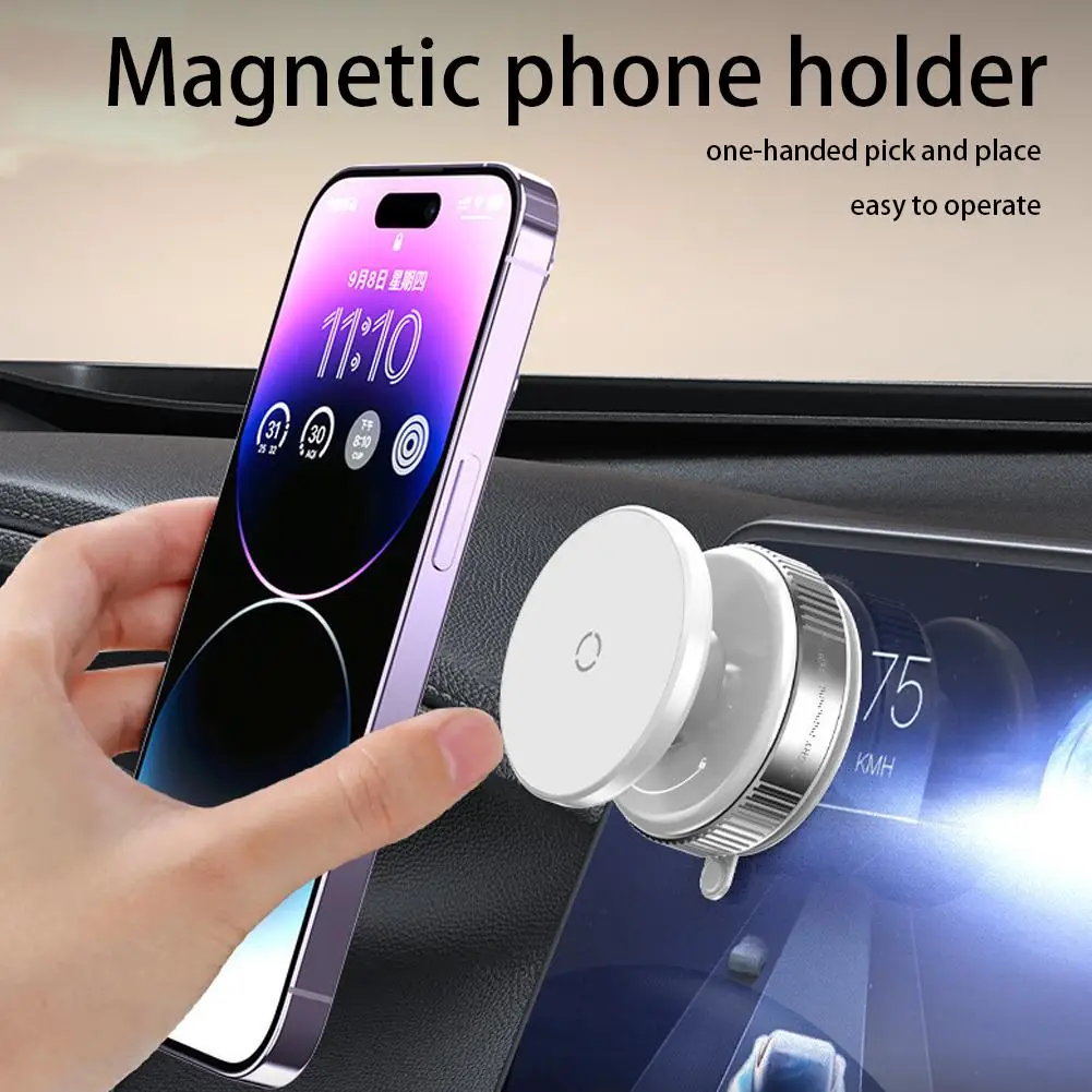 2-in-1 Desktop- & Auto-Handyhalterung - Verstellbarer Schwanenhals mit Saugnapf und Magnetspitze für Nachttisch, Büro, Armaturenbrett