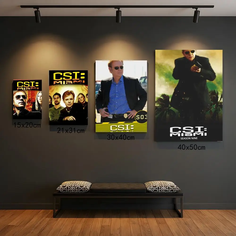 tv series C-CSI Miami-I Poster Self Adhesive Wall Decor for Modern Home Cafe Office and Bar