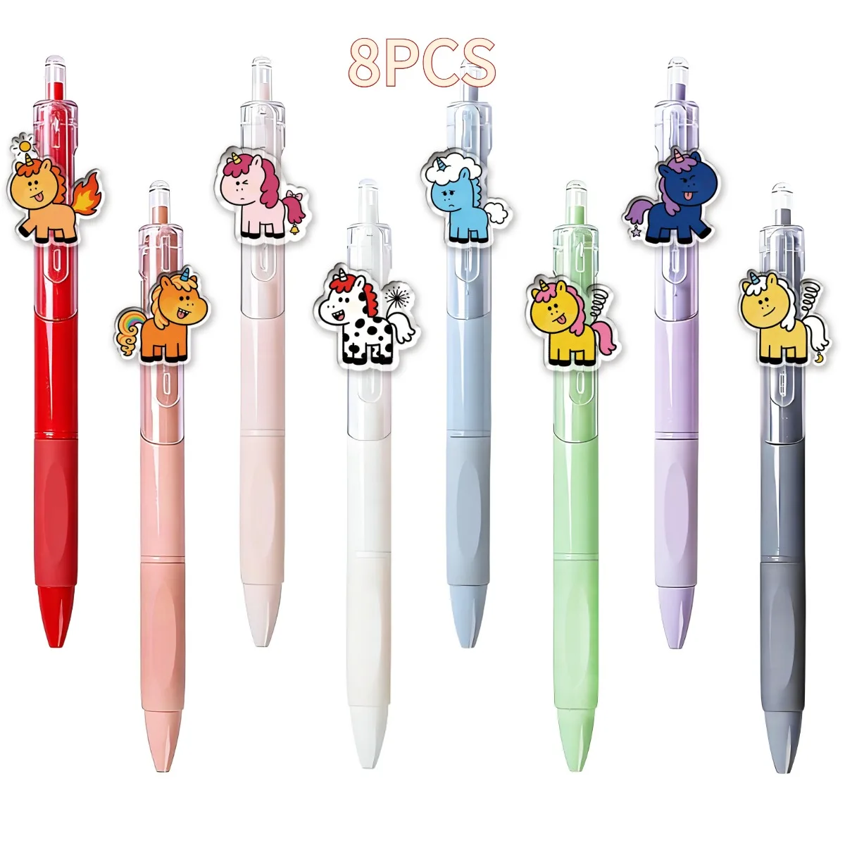 8PCS/10PCS My Little Pony Themed Ballpoint Pens Student Writing Pens Creative Stationery Perfect Birthday Gift for Friends