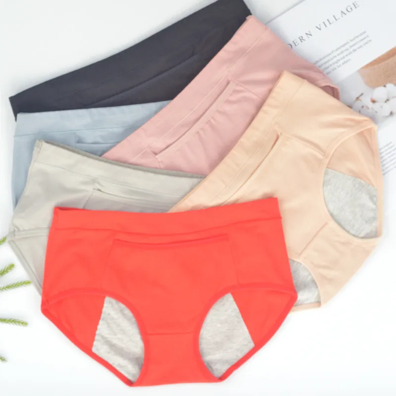 2 pieces of women's menstrual underwear leakproof sexy underwear physiological pants cotton breathable women's menstrual underwe