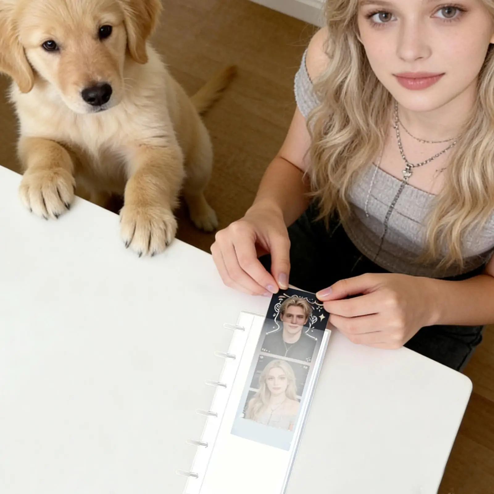 Photo Strip Album Protective Clear Keepsake Side Slide Photo Booth Strip Album for Organization Memories Display Collection