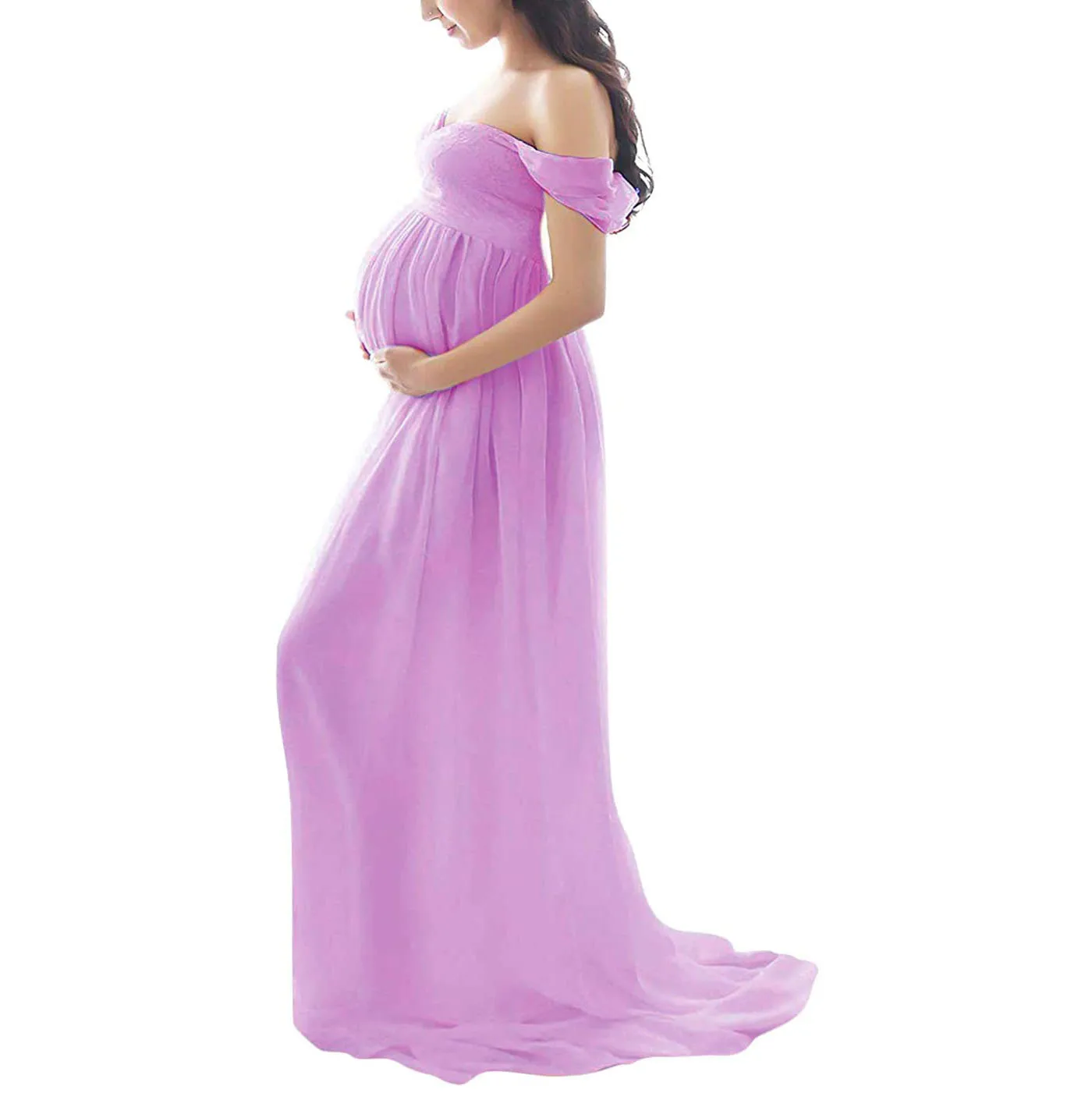 New Sexy Maternity Dresses for Photo Shoot Photography Props Women Pregnancy Dress Lace Long Pregnant woman photo Green Dress