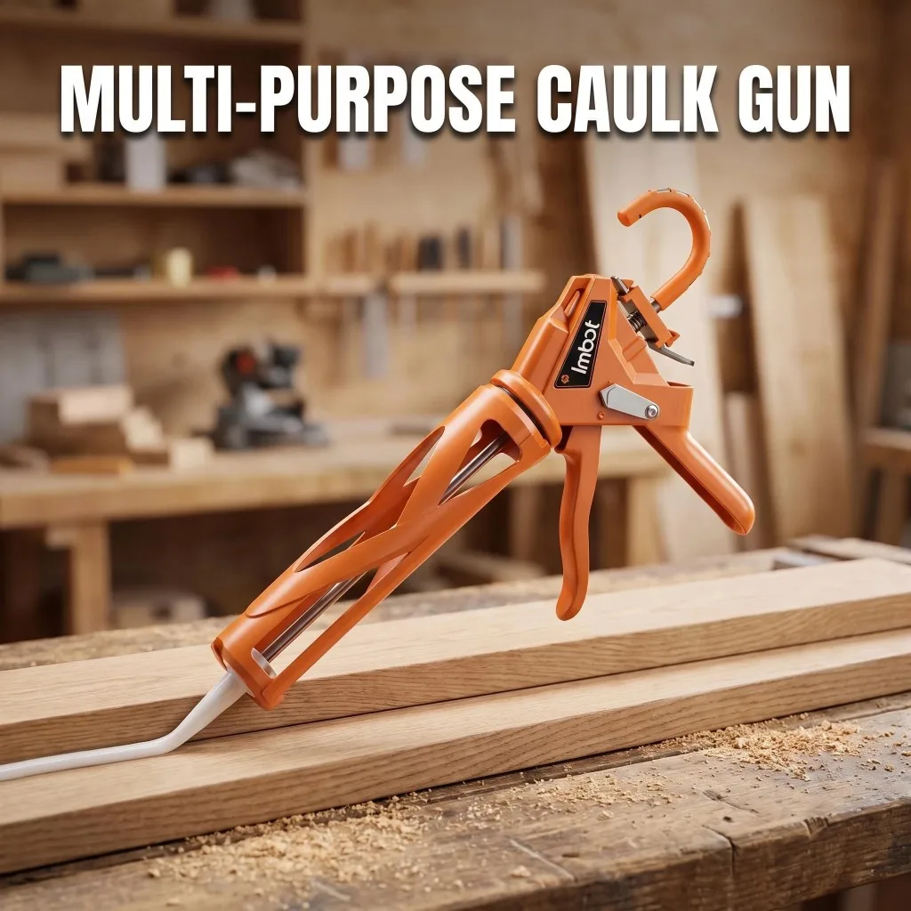 Imbot Aluminum Alloy 15-Inch Glue Gun, Caulk Gun, Glass Glue Gun, Labor-Saving And Easy To Use, Adjustable Gears