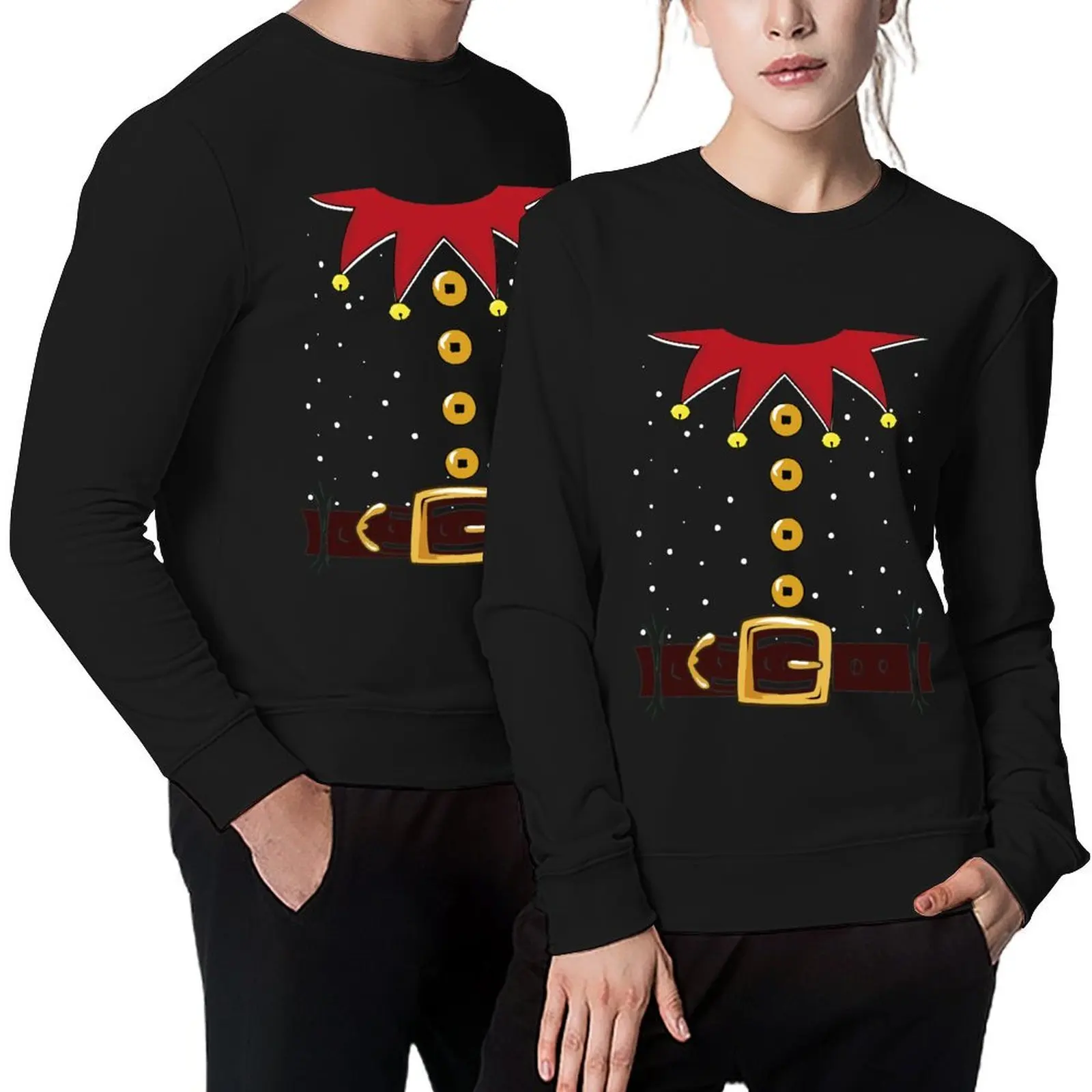 

Christmas Elf Costume Imitation Elf Themed Xmas Gifts Pullover men's coat men clothing korean style clothes oversize sweatshirt